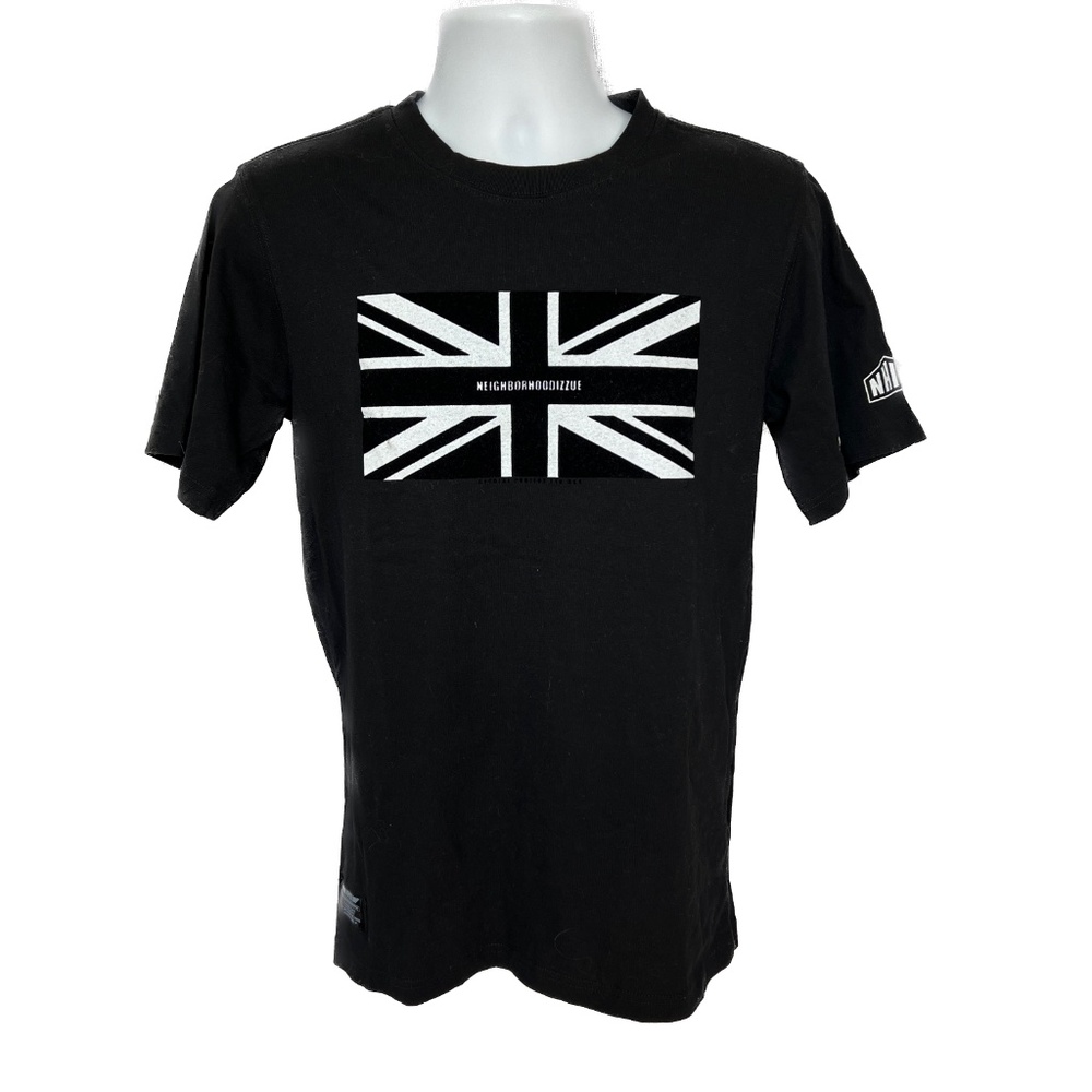 NHIZ Izzue Plus Neighborhood T-Shirt Union Jack Black XL Special Project Cotton